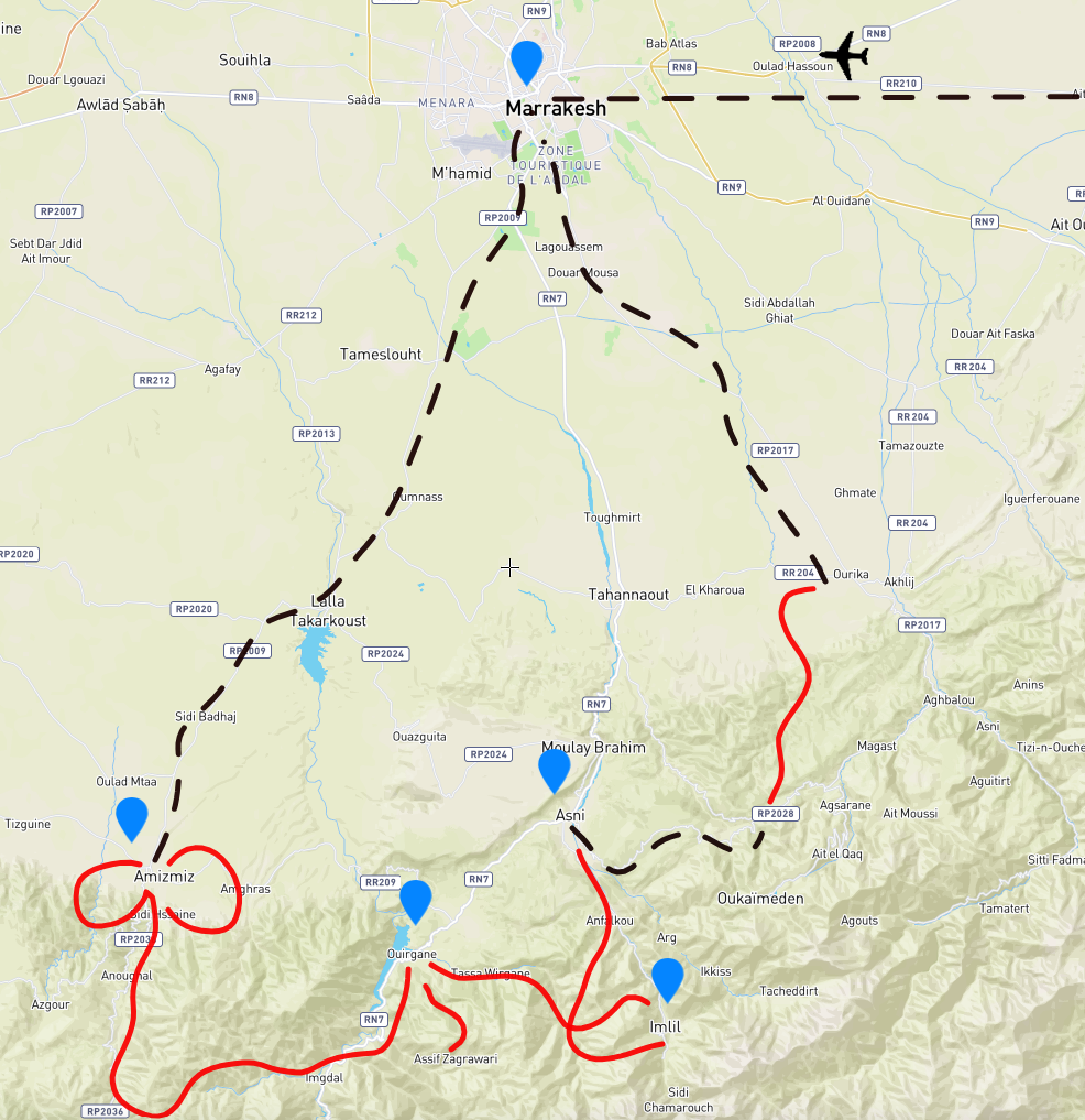 Marokko Karte Singletrail neu ab 25